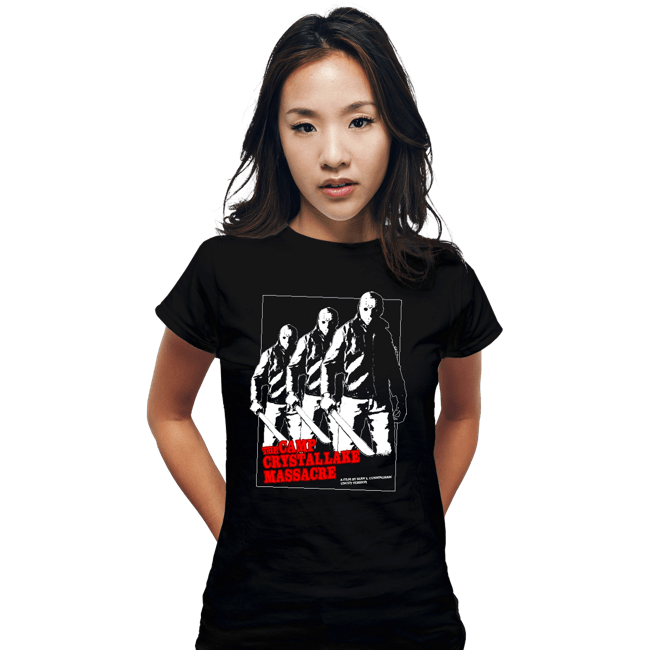 Daily_Deal_Shirts Fitted Shirts, Woman / Small / Black The Crystal Lake Massacre