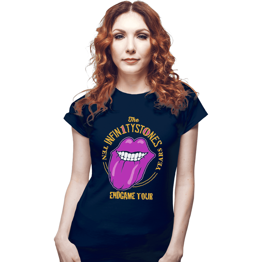 Shirts Fitted Shirts, Woman / Small / Navy Stones End Game Tour