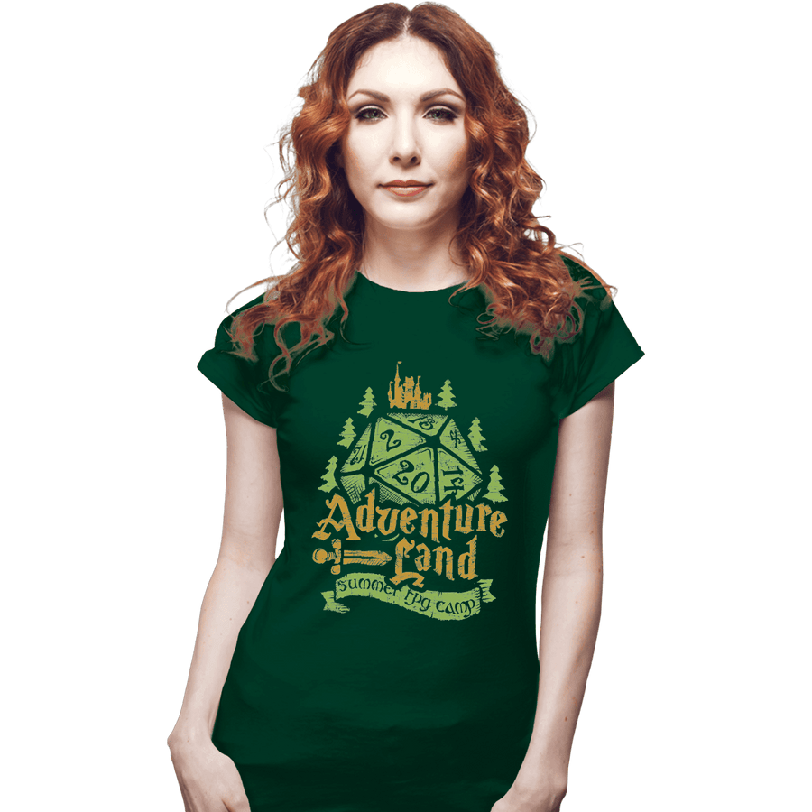 Shirts Fitted Shirts, Woman / Small / Irish Green Adventureland Summer RPG Camp