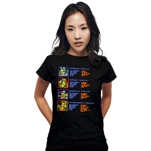 Secret_Shirts Fitted Shirts, Woman / Small / Black TMNT Profiles