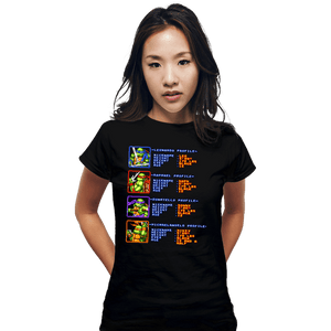 Secret_Shirts Fitted Shirts, Woman / Small / Black TMNT Profiles
