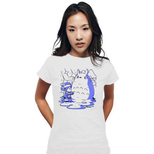 Daily_Deal_Shirts Fitted Shirts, Woman / Small / White My Neighbor Snowman