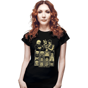 Shirts Fitted Shirts, Woman / Small / Black Old School Anime