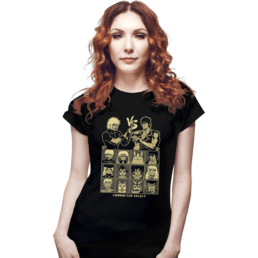 Shirts Fitted Shirts, Woman / Small / Black Old School Anime