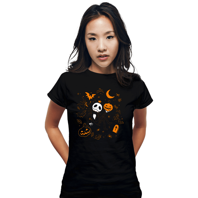 Daily_Deal_Shirts Fitted Shirts, Woman / Small / Black The King Of Halloween