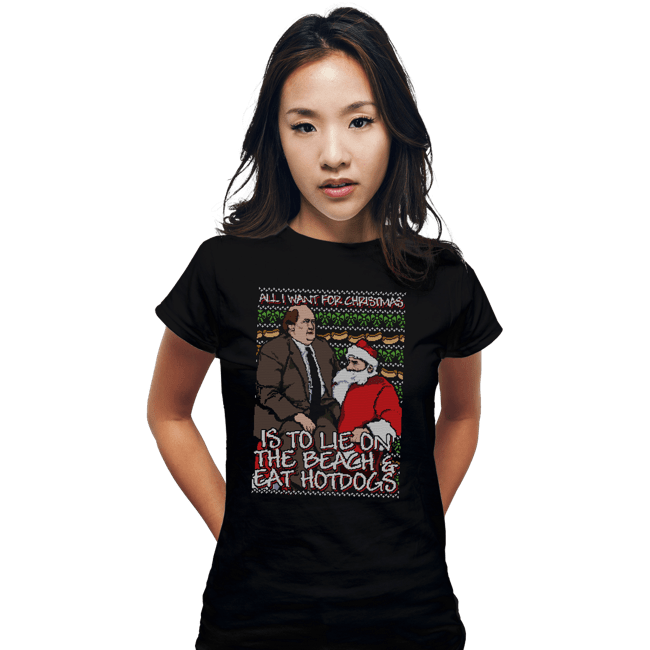 Shirts Fitted Shirts, Woman / Small / Black Santa's Lap