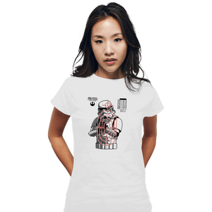 Daily_Deal_Shirts Fitted Shirts, Woman / Small / White Rebel Combat Academy