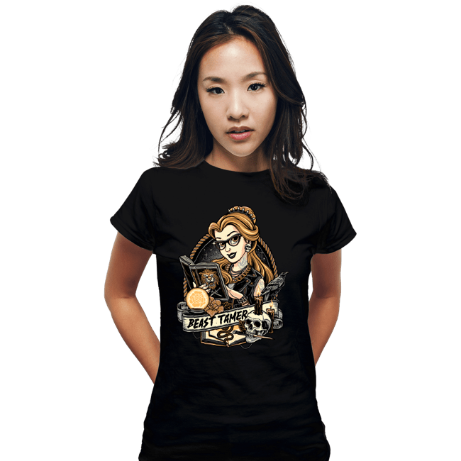 Daily_Deal_Shirts Fitted Shirts, Woman / Small / Black Beast Tamer