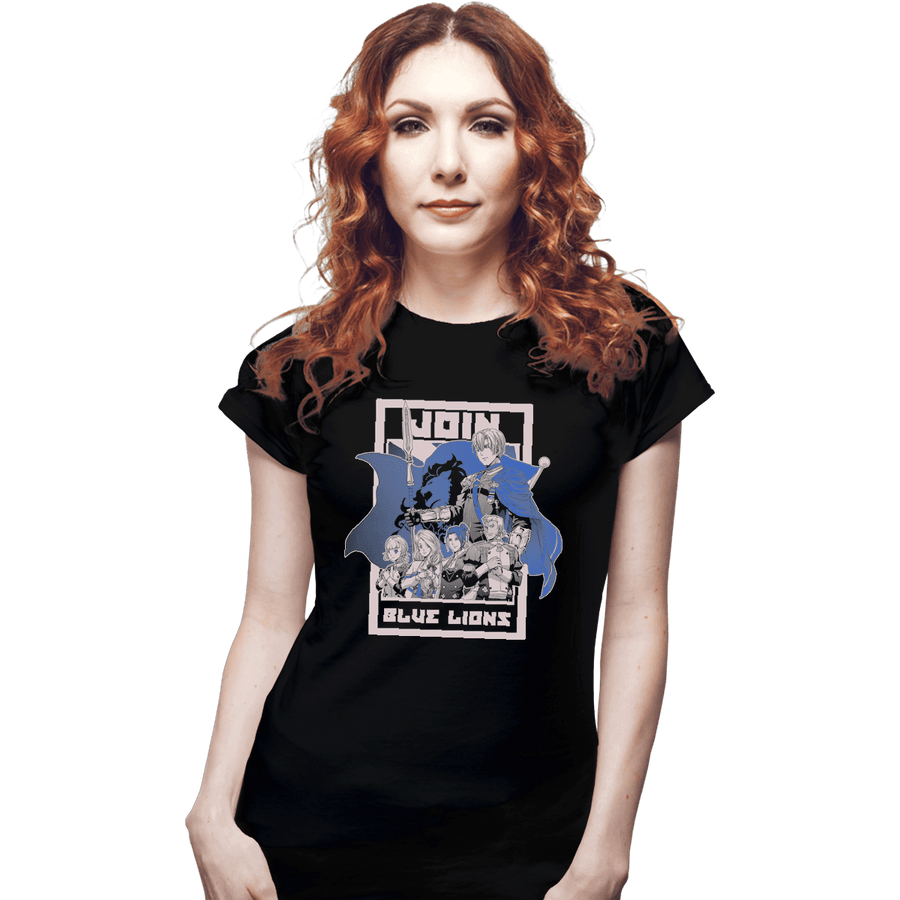 Shirts Fitted Shirts, Woman / Small / Black Join Blue Lions