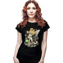 Load image into Gallery viewer, Daily_Deal_Shirts Fitted Shirts, Woman / Small / Black Believe In Fairies
