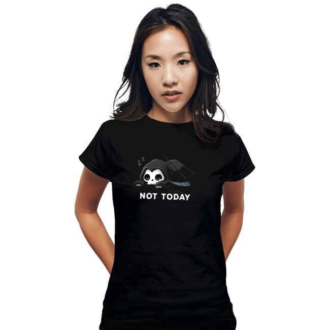 Shirts Fitted Shirts, Woman / Small / Black Not Today Death