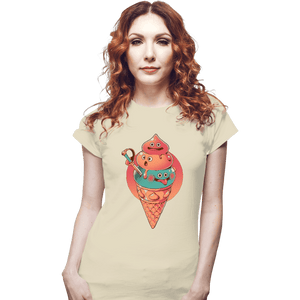 Daily_Deal_Shirts Fitted Shirts, Woman / Small / White Ice Quest