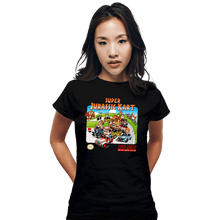 Load image into Gallery viewer, Daily_Deal_Shirts Fitted Shirts, Woman / Small / Black SuperJurassic Kart
