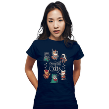 Load image into Gallery viewer, Secret_Shirts Fitted Shirts, Woman / Small / Navy Dungeon Cats 2nd Edition
