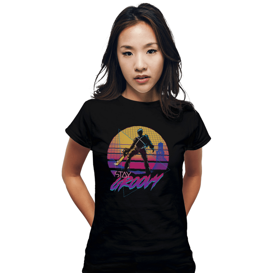 Shirts Fitted Shirts, Woman / Small / Black Stay Groovy
