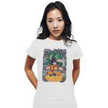 Load image into Gallery viewer, Shirts Fitted Shirts, Woman / Small / White Goku and Gohan
