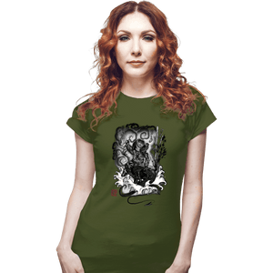 Shirts Fitted Shirts, Woman / Small / Military Green The Hunter And The Demon