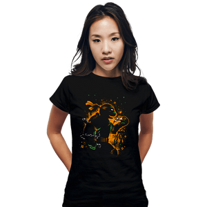 Daily_Deal_Shirts Fitted Shirts, Woman / Small / Black Playful Ninja
