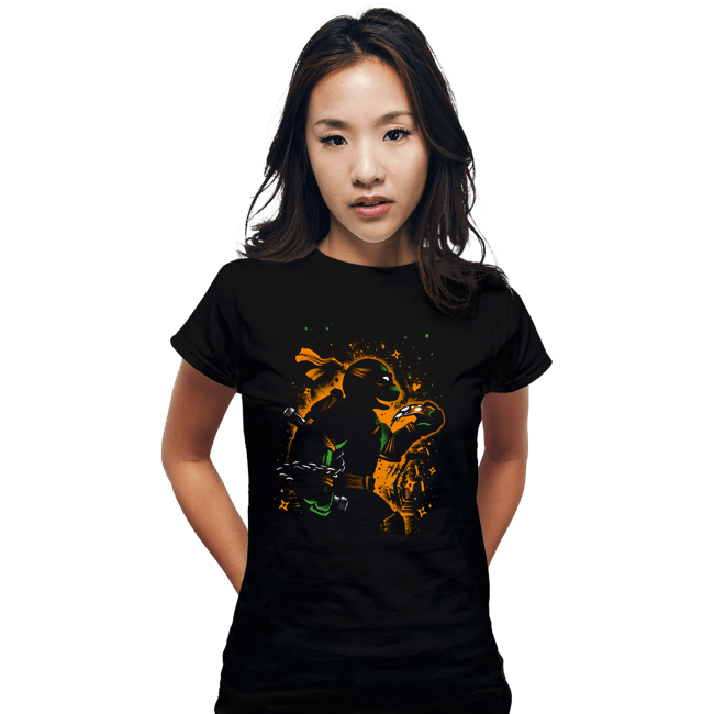 Daily_Deal_Shirts Fitted Shirts, Woman / Small / Black Playful Ninja