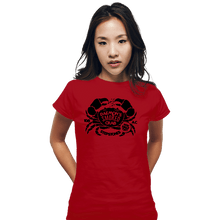 Load image into Gallery viewer, Daily_Deal_Shirts Fitted Shirts, Woman / Small / Red Daemon&#39;s Smoked Crab
