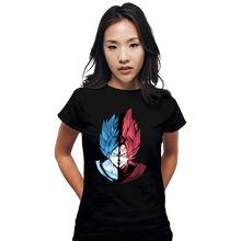 Load image into Gallery viewer, Shirts Fitted Shirts, Woman / Small / Black Blue VS Rose

