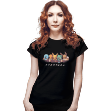 Load image into Gallery viewer, Shirts Fitted Shirts, Woman / Small / Black Starter Friends
