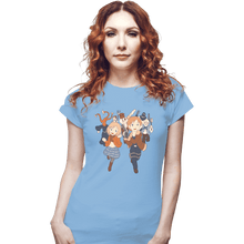Load image into Gallery viewer, Daily_Deal_Shirts Fitted Shirts, Woman / Small / Powder Blue Chibi Village
