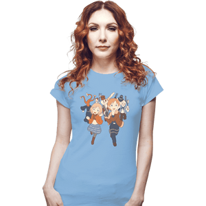Daily_Deal_Shirts Fitted Shirts, Woman / Small / Powder Blue Chibi Village