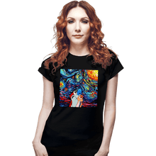 Load image into Gallery viewer, Daily_Deal_Shirts Fitted Shirts, Woman / Small / Black Van Gogh Never Experienced Space Madness
