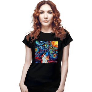 Daily_Deal_Shirts Fitted Shirts, Woman / Small / Black Van Gogh Never Experienced Space Madness