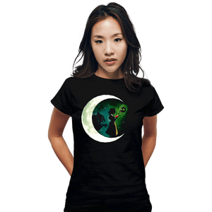 Daily_Deal_Shirts Fitted Shirts, Woman / Small / Black Snow Moon