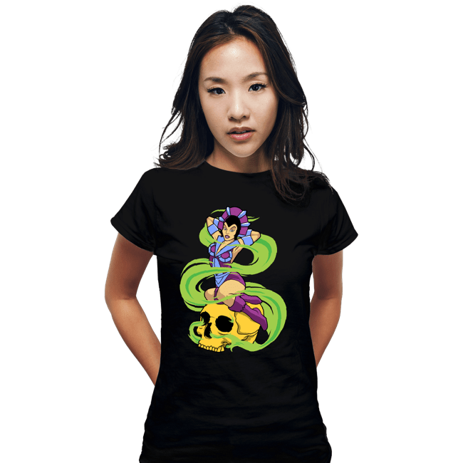 Daily_Deal_Shirts Fitted Shirts, Woman / Small / Black Sorceress Pinup