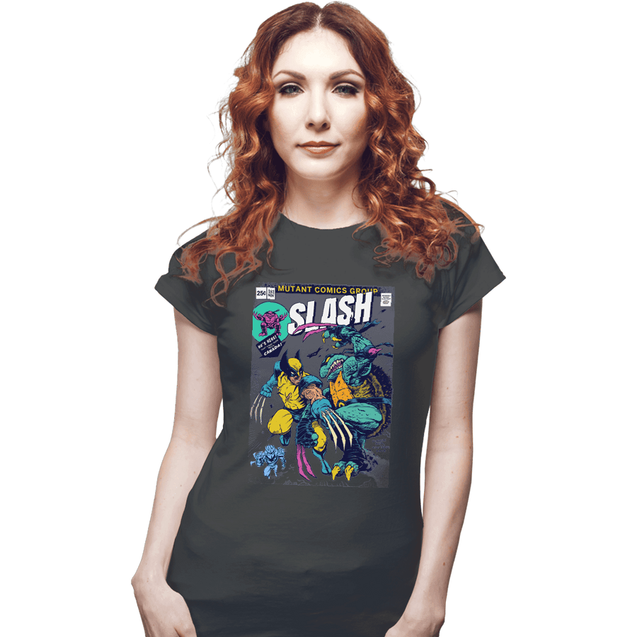 Shirts Fitted Shirts, Woman / Small / Charcoal Wolverine VS Slash