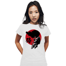 Load image into Gallery viewer, Daily_Deal_Shirts Fitted Shirts, Woman / Small / White Afro Sumi-E
