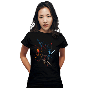 Daily_Deal_Shirts Fitted Shirts, Woman / Small / Black Mortal Fighters