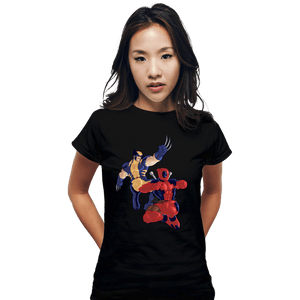 Secret_Shirts Fitted Shirts, Woman / Small / Black Wolverine And Deadpool