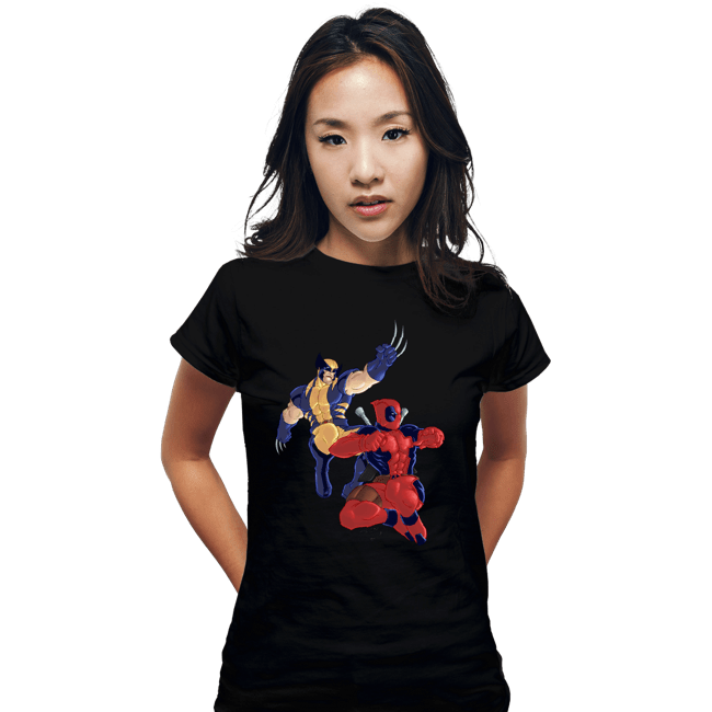 Secret_Shirts Fitted Shirts, Woman / Small / Black Wolverine And Deadpool