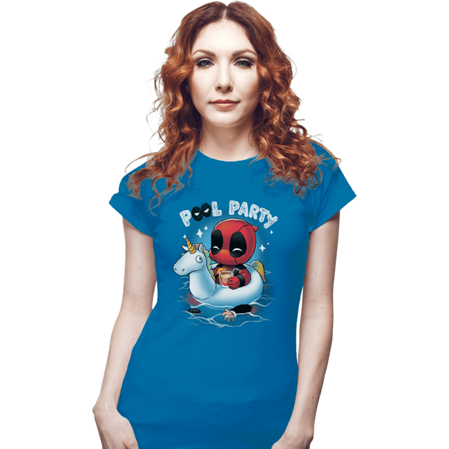 Shirts Fitted Shirts, Woman / Small / Sapphire Pool Party