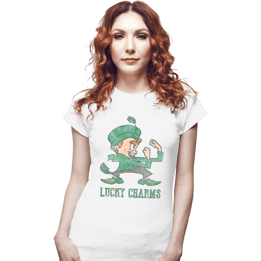 Shirts Fitted Shirts, Woman / Small / White Lucky Charms