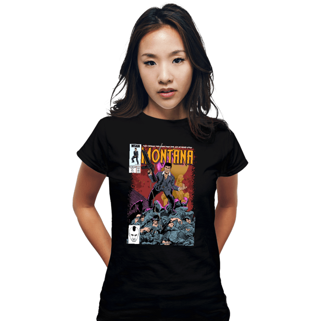 Secret_Shirts Fitted Shirts, Woman / Small / Black Montana Comics.