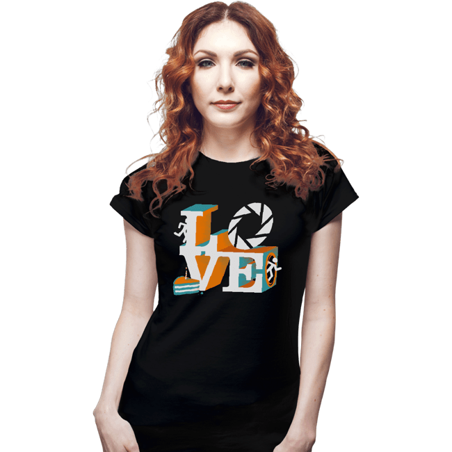 Shirts Fitted Shirts, Woman / Small / Black Love Portal