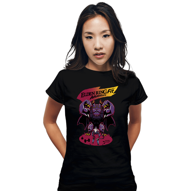 Shirts Fitted Shirts, Woman / Small / Black Git Gud, Git Stronk!