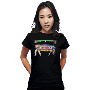 Shirts Fitted Shirts, Woman / Small / Black Street COVID Fighter