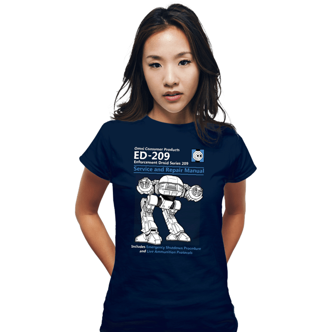Secret_Shirts Fitted Shirts, Woman / Small / Navy ED209 Service And Repair Manual