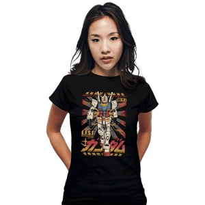Daily_Deal_Shirts Fitted Shirts, Woman / Small / Black Gundam - Ready To Fight