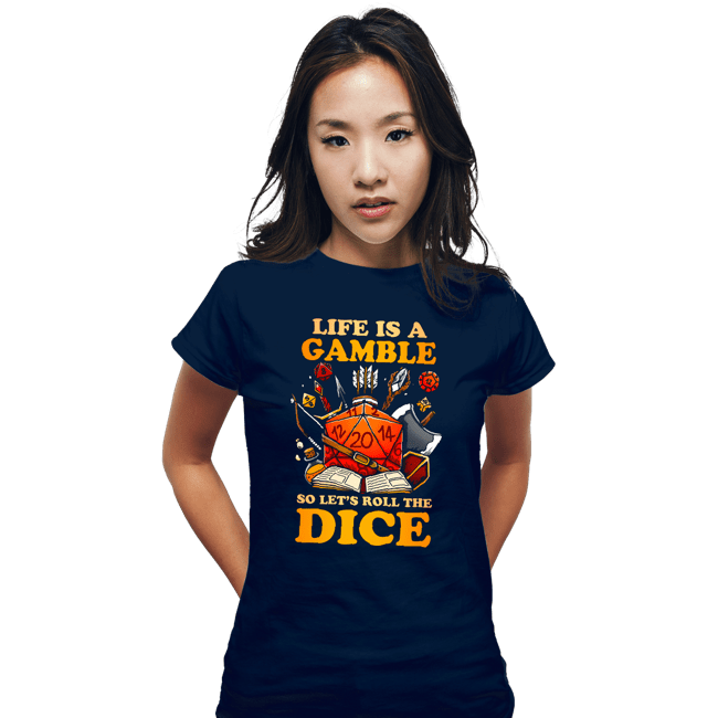 Shirts Fitted Shirts, Woman / Small / Navy Life Is A Gamble