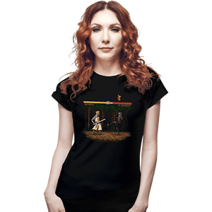 Secret_Shirts Fitted Shirts, Woman / Small / Black Python Epic Fight