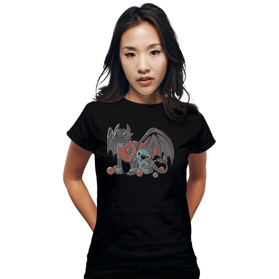 Shirts Fitted Shirts, Woman / Small / Black Dragon Cuties