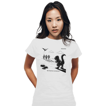 Load image into Gallery viewer, Shirts Fitted Shirts, Woman / Small / White T-Rex Run
