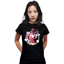 Load image into Gallery viewer, Daily_Deal_Shirts Fitted Shirts, Woman / Small / Black Red Ranger Dance
